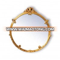 Luxury Large Antique Gold Round Decorative Wall Mirror For Living Room