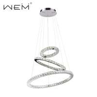 Modern Design Crystal Pendant Lighting Chandelier Round Hanging Pendant Light