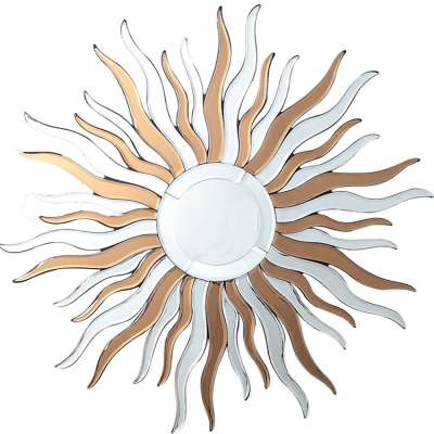 Sun shape wall mirror